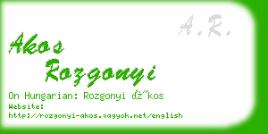 akos rozgonyi business card